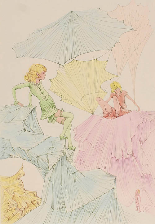 Hans Bellmer - L'Escalade des Fillettes - 1972 color etching